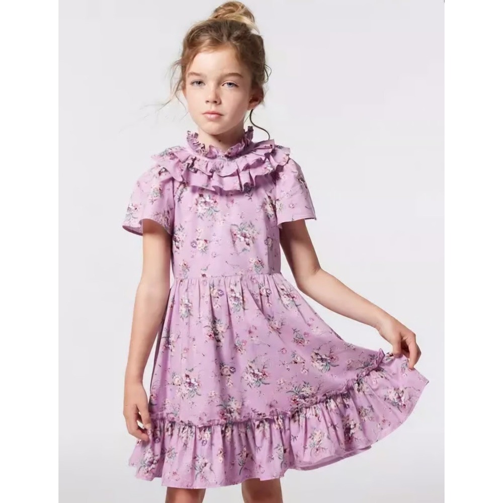 Baby Janie And Jack Dress Size 12-18 Months‎ Lavender Purple Herb Floral Flowers